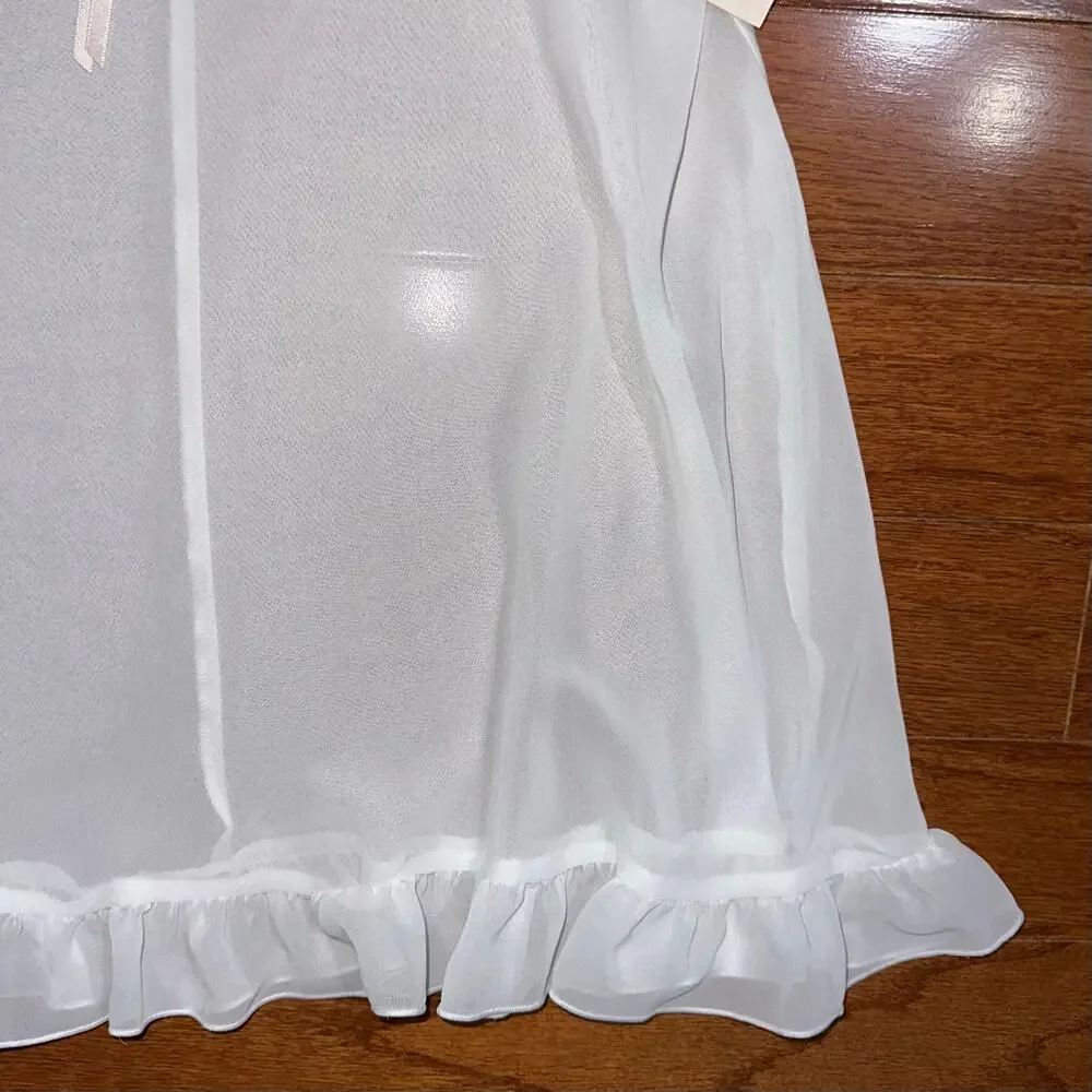 NWT Linea Donatella Ivory Bridal Slip Babydoll Chemise Size Small